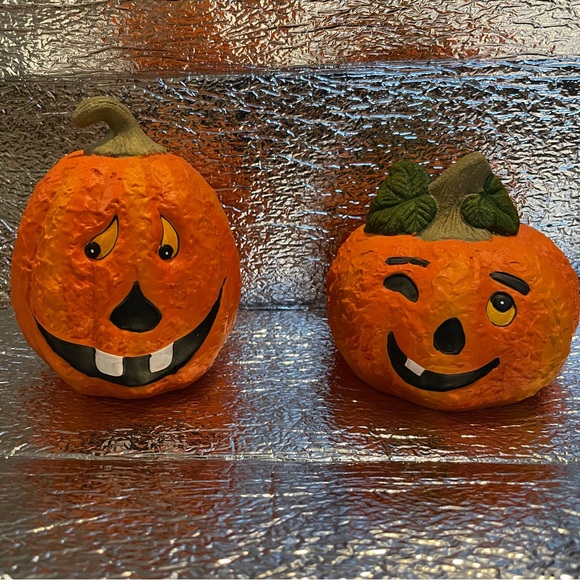 Vintage Pumpkin Ceramic Decoration